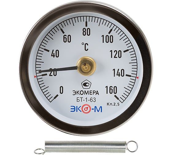 ПО, АО Термометр накладной Физтех ТБф-120Н 0…60C кт.2,5 d.63 IP43, с пружиной 4687207068512