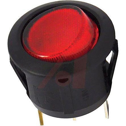 LRR112-2B-JN, Carling Technologies Illuminated Single Pole Double Throw (SPDT), On-None-Off Rocker Switch Panel Mount, Клавишный переключатель