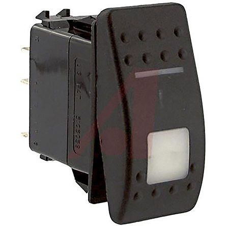 V2D2GHNB-AAC00-000, Carling Technologies Illuminated Single Pole Single Throw (SPST), (On)-None-Off Rocker Switch Panel Mount, Клавишный переключатель