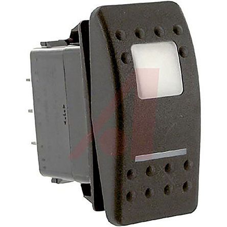 VLD2GHNB-AAC00-000, Carling Technologies Illuminated Double Pole Double Throw (DPDT), (On)-Off-(On) Rocker Switch Panel Mount, Клавишный переключатель