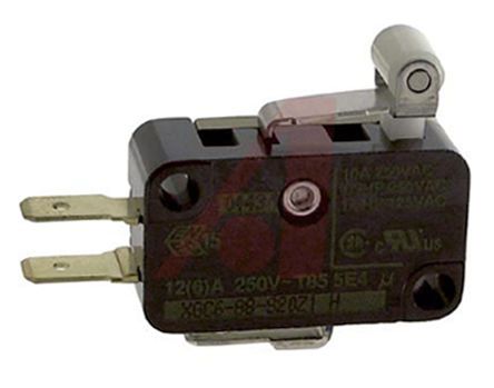 XGC6-88-S20Z1, Johnson Electric SP-CO Roller Lever Microswitch, 12 A, Микропереключатель