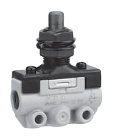 VM130-01-05A, SMC Straight Plunger Pneumatic Manual Control Valve VM100 Series, Клапан