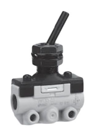 VM130-01-08A, SMC Toggle Lever Pneumatic Manual Control Valve VM100 Series, Клапан