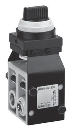 VM250-F02-35BA, SMC Twist Selector (3 Position) Pneumatic Manual Control Valve VM200 Series, Клапан