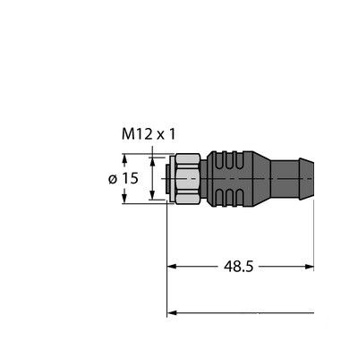 RKCV-FBY48BU-5M/5D Кабель Fieldbus в соответствии с IEC61158-2, 4-полярный