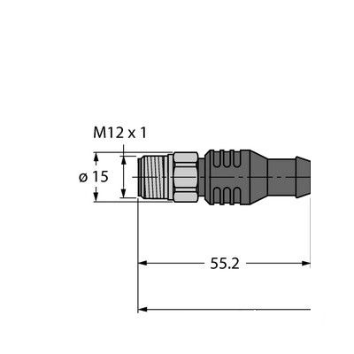 RSCV-RKCV-FBY49BU-0.3M/5D Кабель Fieldbus в соответствии с IEC61158-2, 4-полярный