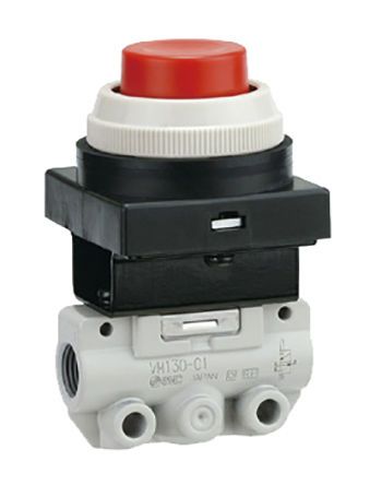 VM130-F01-33A, SMC Push Button (Flush) Mechanical Valve VM100 Series, Клапан