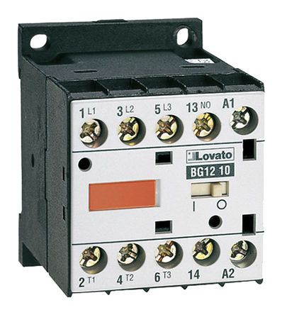 11BG0910A400, Lovato 3 Pole Contactor - 9 A, 400 V ac Coil, Orange, 3NO/1NO, 4 kW, Контактор