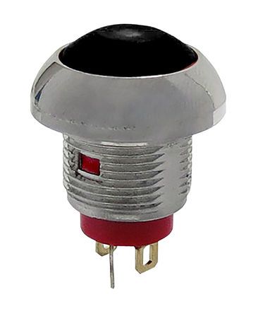 PAS6D2AM1CES2-5L6, RS PRO Single Pole Single Throw (SPST) Momentary Green LED Miniature Push Button Switch, IP67, 13.6 (Dia.)mm, Threaded,, Кнопочный переключатель