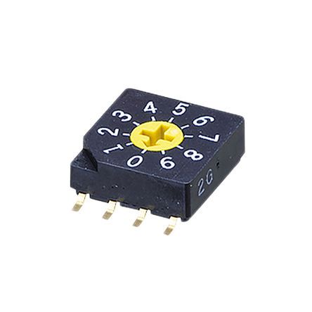 SC-2210B, Copal Electronics 10 Way Surface Mount Rotary Switch, Knob Actuator, Переключатель