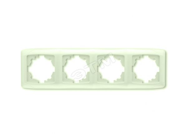 CARMEN Рамка 4 поста горизонтальная бежевая