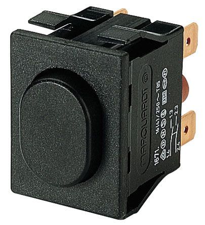 1671.5201, Marquardt Double Pole Double Throw (DPDT) Momentary Push Button Switch, IP54, 30 x 22.2mm, Panel Mount, 250V ac, Кнопочный переключатель