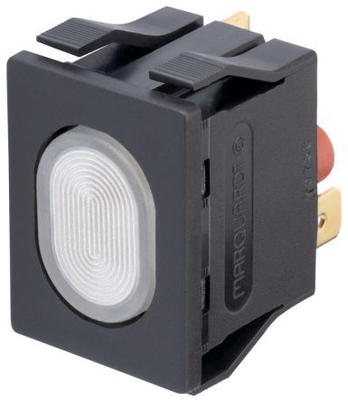 1677.5306, Marquardt White LED Push Button Switch, IP54, 30 x 22.2mm, Panel Mount, 250V ac, Кнопочный переключатель