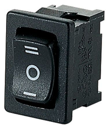 1808.1103, Marquardt Single Pole Double Throw (SPDT), On-Off-On Rocker Switch Panel Mount, Клавишный переключатель