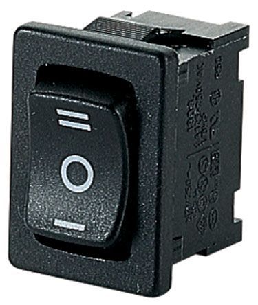 1808.6103, Marquardt Single Pole Double Throw (SPDT), On-Off-On Rocker Switch Panel Mount, Клавишный переключатель