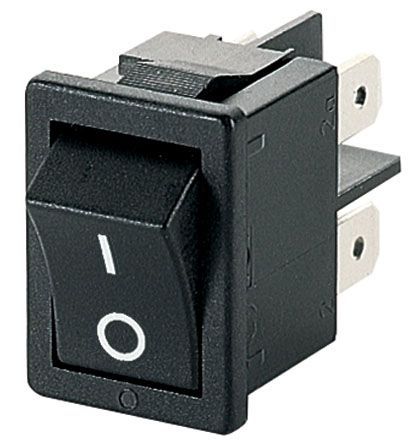 1858.0103, Marquardt Double Pole Single Throw (DPST), On-None-Off Rocker Switch Panel Mount, Клавишный переключатель