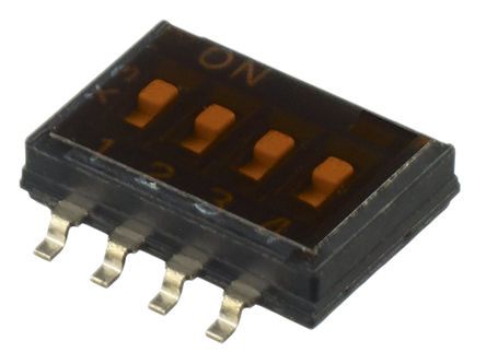 IKH0404000(00), Apem 4 Way Surface Mount DIP Switch, Переключатель