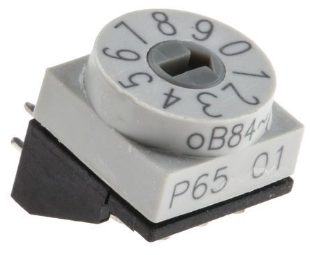 P65THR101L254, Hartmann 10 Way Through Hole DIP Switch, Slot Actuator, Переключатель