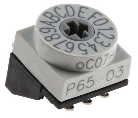 P65THR703L254, Hartmann 16 Way Through Hole DIP Switch, Slot Actuator, Переключатель