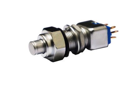 18.17253.22, EOZ Double Pole Double Throw (DPDT) Momentary Push Button Switch, IP65, IP67, 10.2 (Dia.)mm, Panel Mount, 48 V dc, 220, Кнопочный переключатель