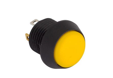 FL12NY, EOZ Single Pole Single Throw (SPST) Momentary Push Button Switch, IP67, 12 (Dia.)mm, Panel Mount, 5V, Кнопочный переключатель