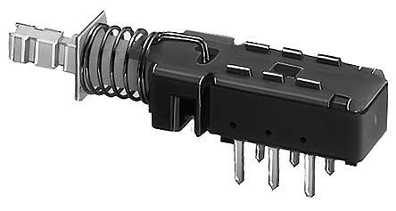 MPSA-22E08-0150, KNITTER-SWITCH Double Pole Double Throw (DPDT) Momentary Push Button Switch, PCB, Кнопочный переключатель