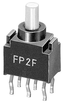 FP 2 F, KNITTER-SWITCH Double Pole Double Throw (DPDT) Momentary Push Button Switch, PCB, Кнопочный переключатель