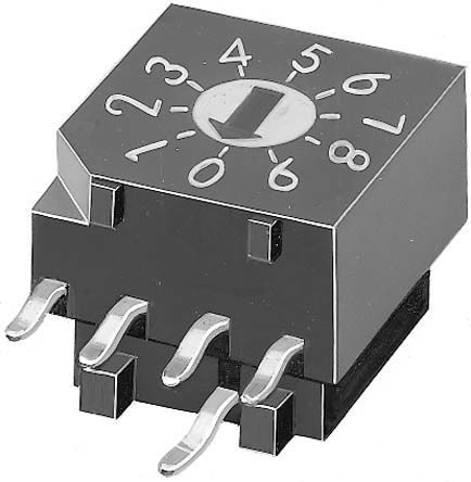 DRR 3110, KNITTER-SWITCH 10 Way Through Hole Rotary Switch, Rotary Coded Actuator, Переключатель