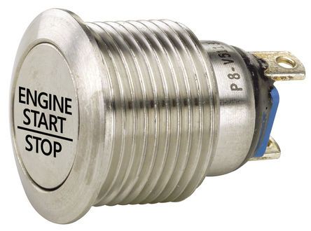 P8-V000017, Otto Single Pole Double Throw (SPDT) Momentary Push Button Switch, IP64, IP68S, IP69K, Threaded, Start, Кнопочный переключатель