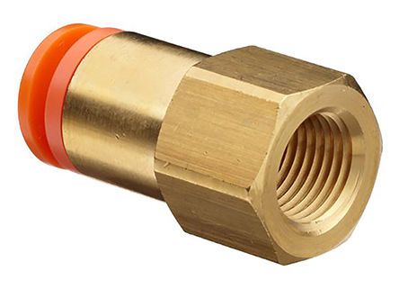 KQ2F12-G03A, SMC Threaded-to-Tube Pneumatic Fitting G 3/8 to Push In 12 mm, KQ2 Series, 1 MPa, 3 (Proof) MPa, Прямой фитинг