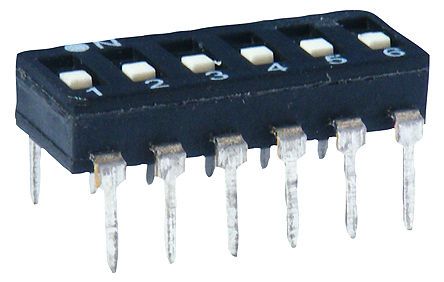 DBS 60008, KNITTER-SWITCH 8 Way PCB DIP Switch 8PST, Flat Actuator, Переключатель