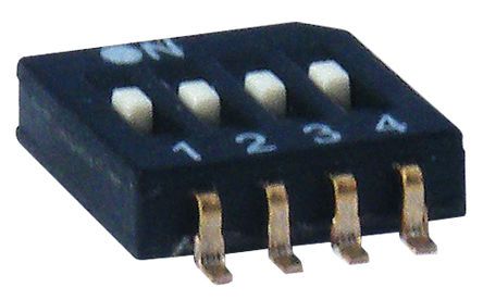 DHS 602, KNITTER-SWITCH 2 Way Surface Mount DIP Switch 2PST, Flat Actuator, Переключатель