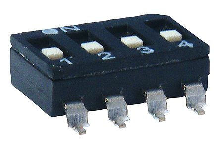 SBS 60002, KNITTER-SWITCH 2 Way Surface Mount DIP Switch 2PST, Flat Actuator, Переключатель