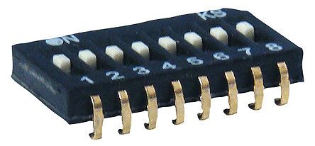 DHS 604 J, KNITTER-SWITCH 4 Way Surface Mount DIP Switch 4PST, Flat Actuator, Переключатель