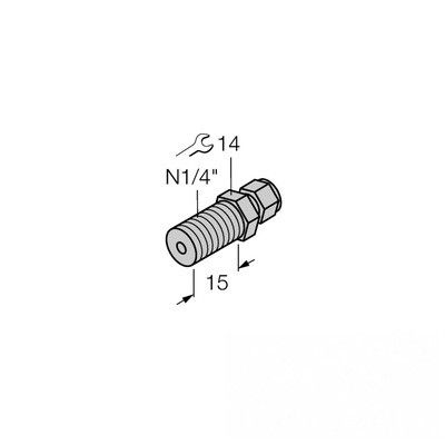 CF-M-6-N1/4-A4 Компрессионный фитинг для датчиков температуры