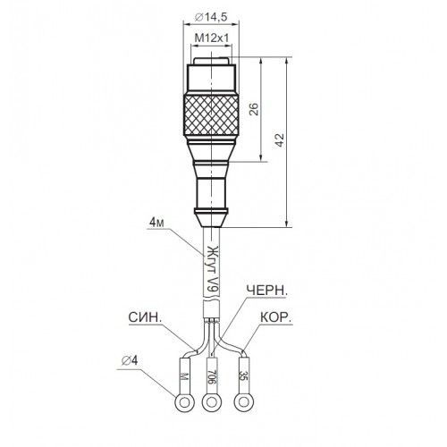 Соединитель к датчикам CS S19-1-4-T1-C