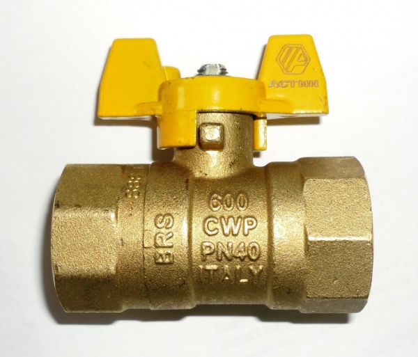 Кран газовый шаровый G 1/2 бабочка ду15 S88D16