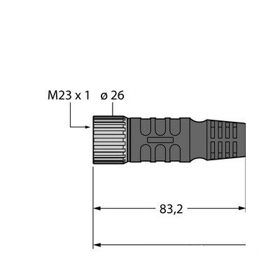 CSM CKM 19-19-0.6/S101 Соединительный кабель для датчиков и приводов, вилка М23