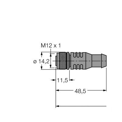 RKSW 458-1.5M PROFIBUS кабель с оболочкой PUR