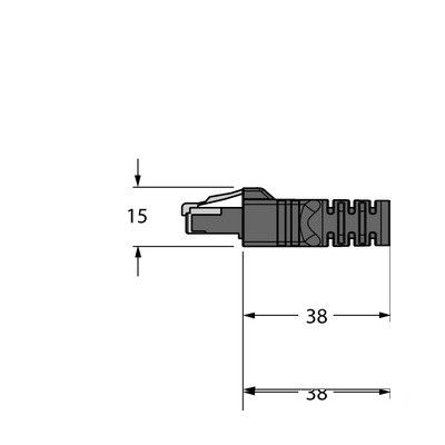 RJ45S FKSD 841-0.5M Кабель Industrial Ethernet, оболочка TPE