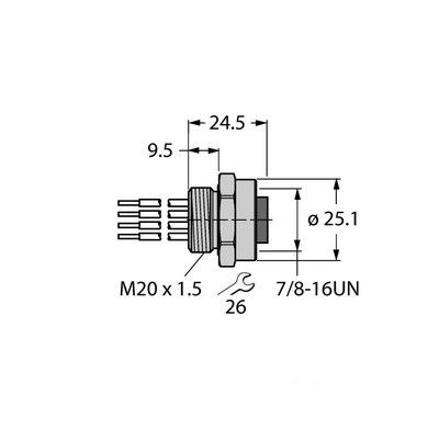 RKFV 48-0.3M/M20/C1117 Фланцевые соединители