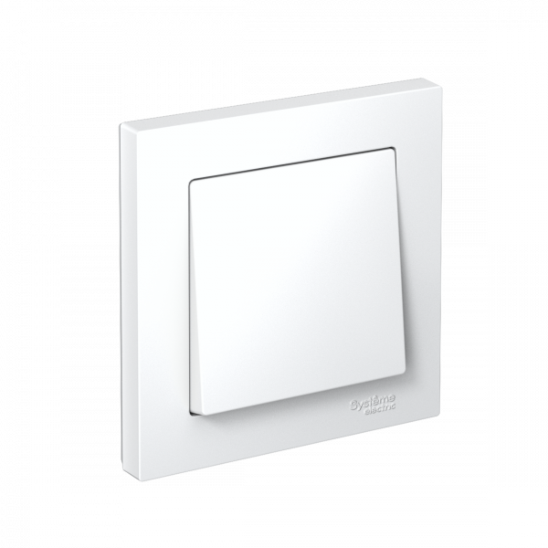 ATLASDESIGN 1-клавишный ВЫКЛЮЧАТЕЛЬ, сх.1, 10АХ, в сборе, быстрозажимные клеммы, БЕЛЫЙ