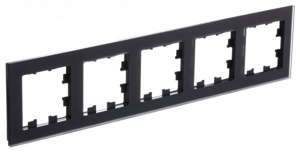 ATLASDESIGN NATURE рамка пятипостовая, МАТОВОЕ ОРГАНИЧЕСКОЕ СТЕКЛО ЧЕРНЫЙ