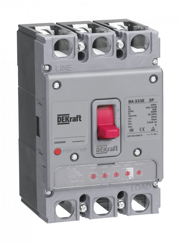 Силовой автоматический выключатель с электронным расцепителем 3P 32А 50кА ВА-333E