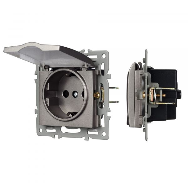 Механизм розетки влагозащищённый SCT-MCP-PL-GR 250V, 16A