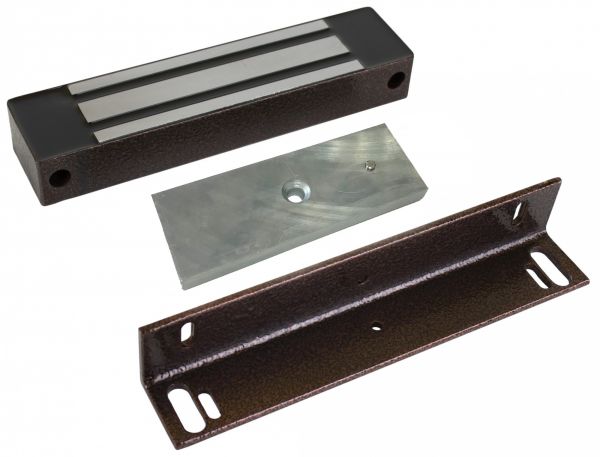 Замок электромагнитный ML-295KB с уголком IP67 12В усилие 300 кг коричневый