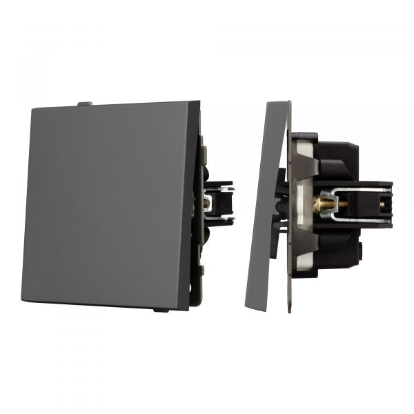 Механизм выключателя одноклавишный перекрёстный SWT-TENDO-MKX1-SFPL-GR 230V, 10A, Серый, 1 пост