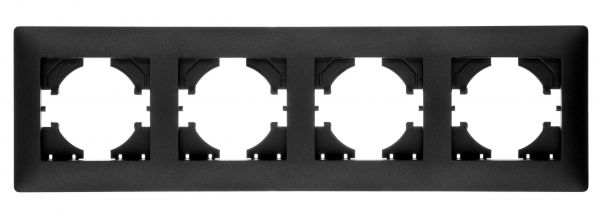 Рамка 4-местная Bravo, графит