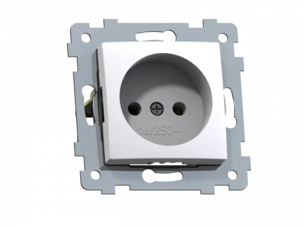 Мария  розетка одноместная скрытой установки РС16-444, белый