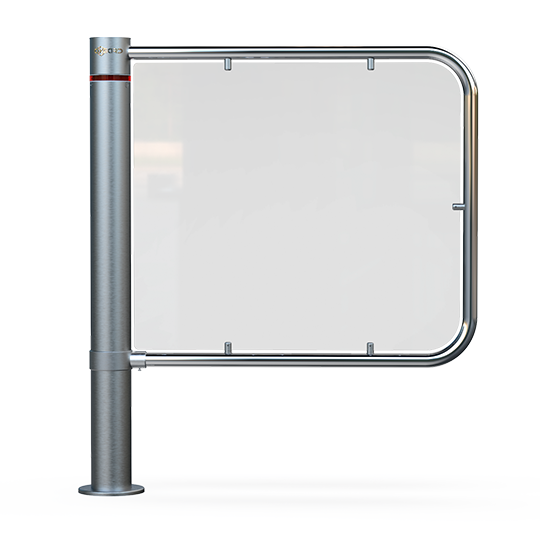 Калитка моторизованная К-17 870 нержавеющая сталь, светодиодная подсветка, пульт в комплекте, совместим с большинством СКУД по сухим контактам